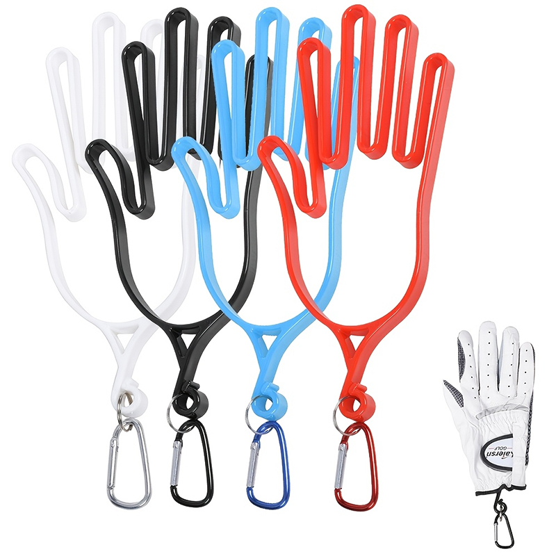 Golf Equipment Bag - 2 Stück Golf-Handschuhhalter mit Karabiner, ABS-Handförmiger