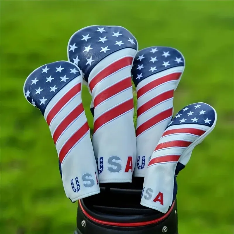 Golf Equipment Kit - Patriotisches Golfschläger-Schlägerkopfbedeckungsset – schützen Sie Ihre